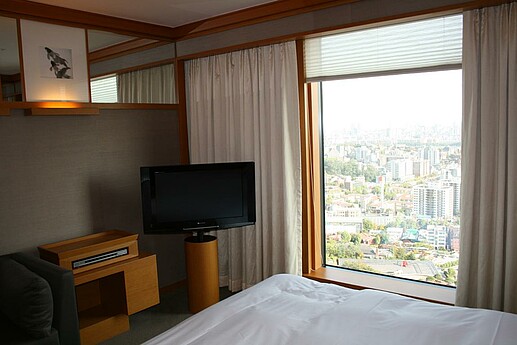 Aussicht aus dem Hotelzimmer in Südkorea